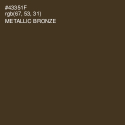 #43351F - Metallic Bronze Color Image